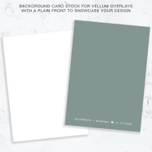 Monogram Sage Green Background for Vellum Overlay