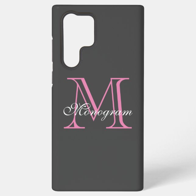 Monogram Samsung Galaxy S22 Ultra Case Hülle (Rückseite)