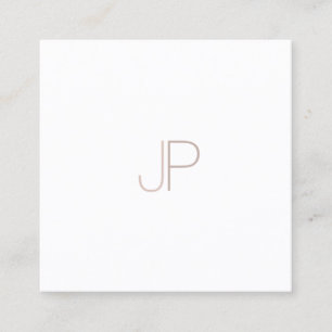 Monogram Schlicht Elegant Modernes Design Luxus Quadratische Visitenkarte
