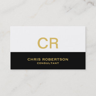 Monogram Schlicht Modern Consultant Business Card Visitenkarte