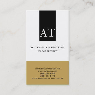 Monogram Schlicht Simple Consultant Business Card Visitenkarte