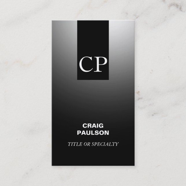 Monogram Schlicht Simple Consultant Business Card Visitenkarte (Vorderseite)