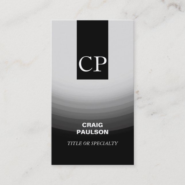 Monogram Schlicht Simple Consultant Business Card Visitenkarte (Vorderseite)