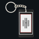 Monogram-Schlüsselanhänger für benutzerdefinierten Schlüsselanhänger<br><div class="desc">Füge Text hinzu. Custom Gentlemen's Monogram Schlüsselanhänger</div>