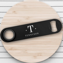 Monogram Schwarz-weiß Stylish Modernes Minimalisti