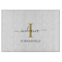 Monogram Script Handschrift Name Gold Gray