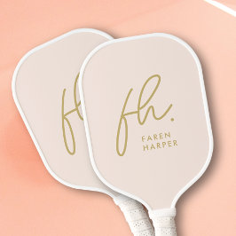Monogram Script Modern Girl Pickleball Schläger