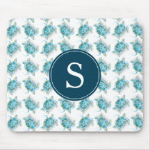 Monogram Sea Turtle Pattern Türkis Blau