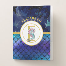 Monogram Seepferd Unicorn Sea Mermaid Scales