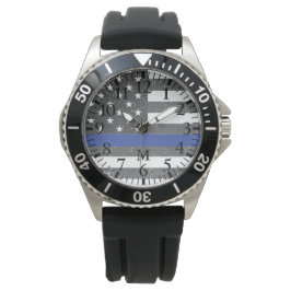 Monogram Serie: Die dünne blaue Linie. Armbanduhr