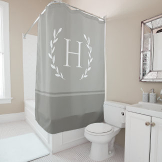 Monogram Shower Curtain - Elegant Initial Bathroom Duschvorhang