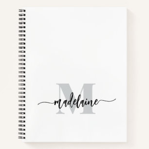 Monogram Silver Black Notizbuch