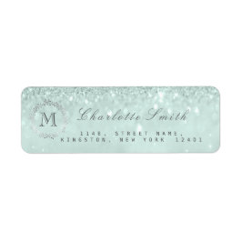 Monogram Silver Glitzer Tiffany Gray UAWG Bridal