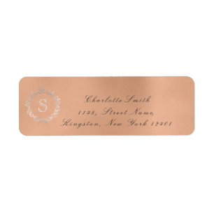 Monogram Silver Rose Gold Rücksendeadresse UAWG 16