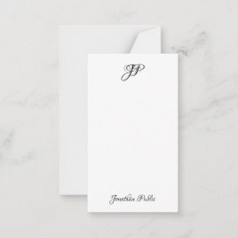 Monogram Simple Mitteilungskarte