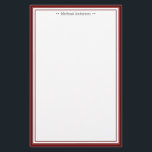 Monogram Simple Wine Border Classic Personalisiert Briefpapier<br><div class="desc">Einfache Multi Color Border mit leicht einzustellendem personalisierten Namen. Klasse und moderner Stil,  ideal für den Schulbesuch,  für Geschäftsreisende oder für den Alltag. Erhältlich in mehreren Farben.</div>