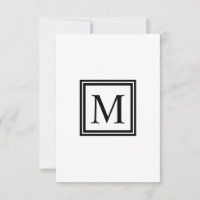 Monogram Single Letter Square