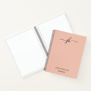 Monogram Sketchbook Peach Notizbuch