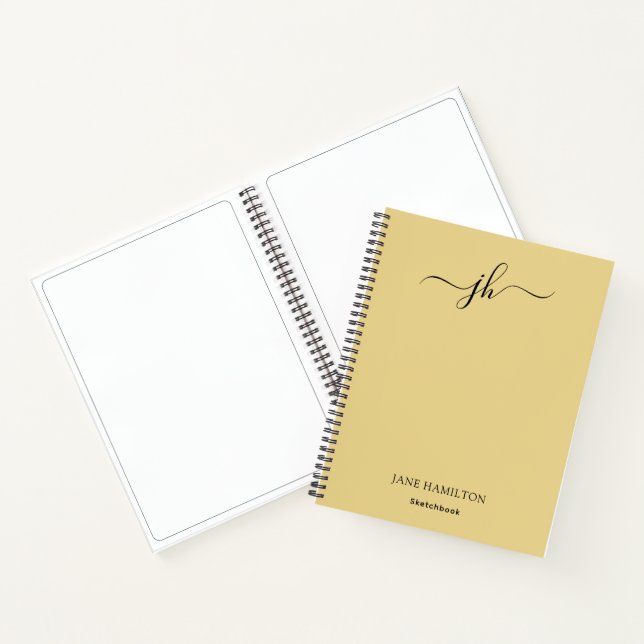 Monogram Sketchbook Yellow Notizbuch (Innenseite)