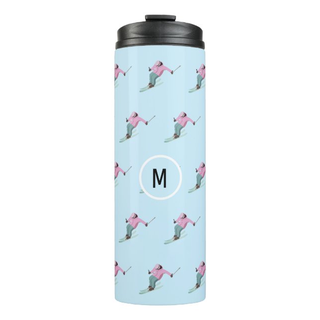 Monogram Skiing Thermosbecher (Vorderseite)