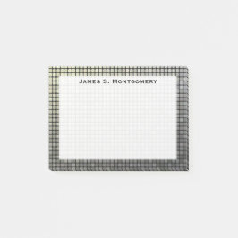 Monogram Small Grunge Imitats Metal Squares Post-it Klebezettel