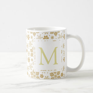 Monogram Snowflake Kaffeetasse