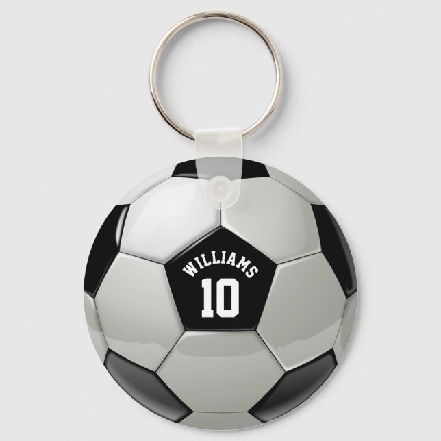 Monogram Soccer Ball Association Football Sports Schlüsselanhänger (Vorderseite)