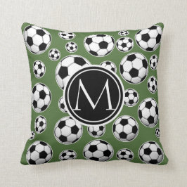 Monogram Soccer - Baumkopf Kissen