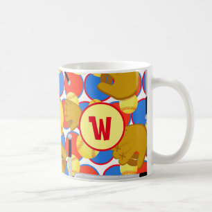 Monogram Softball Kaffeetasse