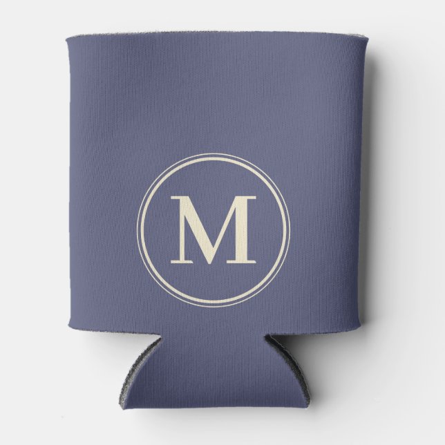 Monogram Solid Lavendel Breeze Farbe Dosenkühler (Vorderseite)