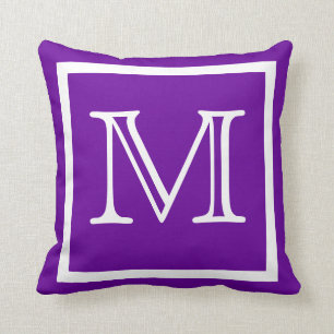 MONOGRAM Solide Violet clair coussin clair