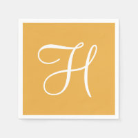 Monogram Sonnenblume Klasse farbiges Papier Napkin