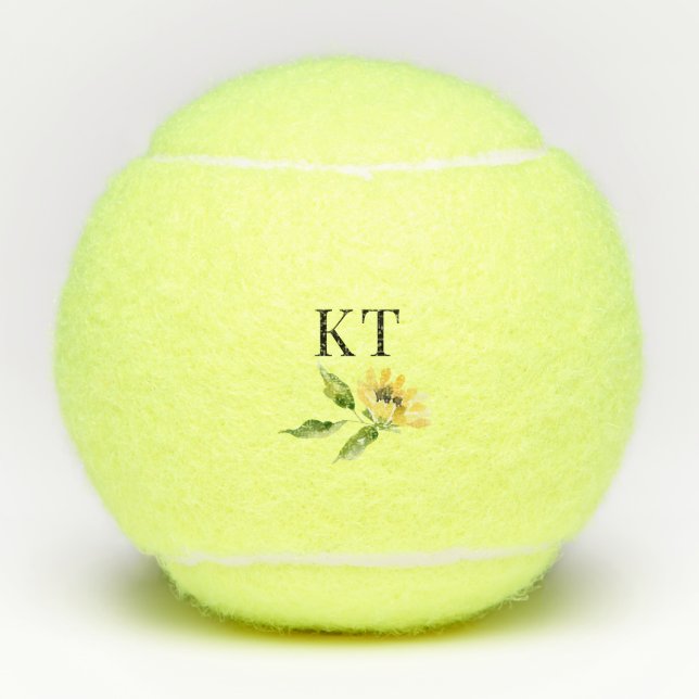 Monogram Sonnenblume Tennisbälle (Vorderseite)