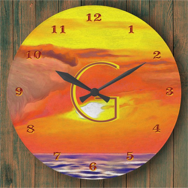 Monogram Sonnenuntergang 2443 Große Wanduhr (Von Creator hochgeladen)