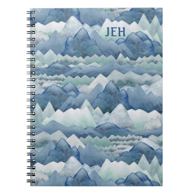 Monogram Spiral Notebook Notizblock (Vorderseite)