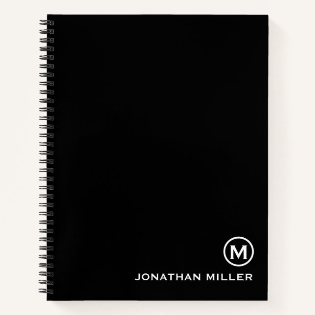 Monogram Spiral Notebook Notizbuch (Vorderseite)