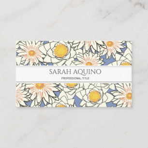 Monogram Spring Daisy Muster Visitenkarte
