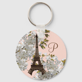 Monogram Springtim in Paris Eiffelturm Schlüsselan Schlüsselanhänger
