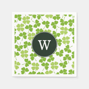 Monogram St. Patrick's Day Party Napkins Serviette