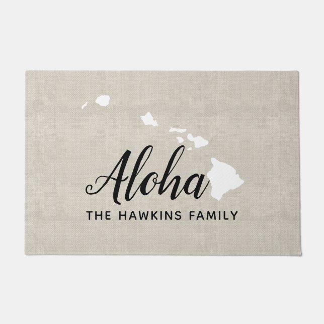 Monogram Staat Doormat der Hawaii-Familie Fußmatte (Vorderseite)