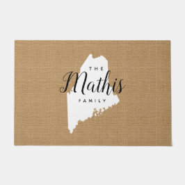 Monogram-Staat-Doormat der Maine-Familie Fußmatte