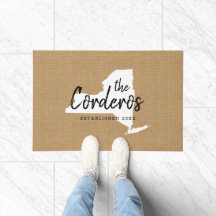 Monogram Staat Doormat der New York-Familie