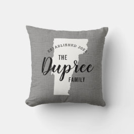Monogram Staat-Kissen der Vermont-Familie Kissen