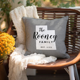 Monogram Staat Throw Kissen der Utah-Familie