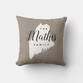 Monogram-Staat-Throw-Kopfkissen der Mainfamilie Kissen