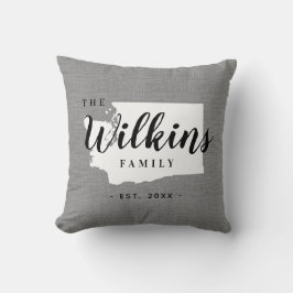 Monogram Staat Throw Pillow Kissen