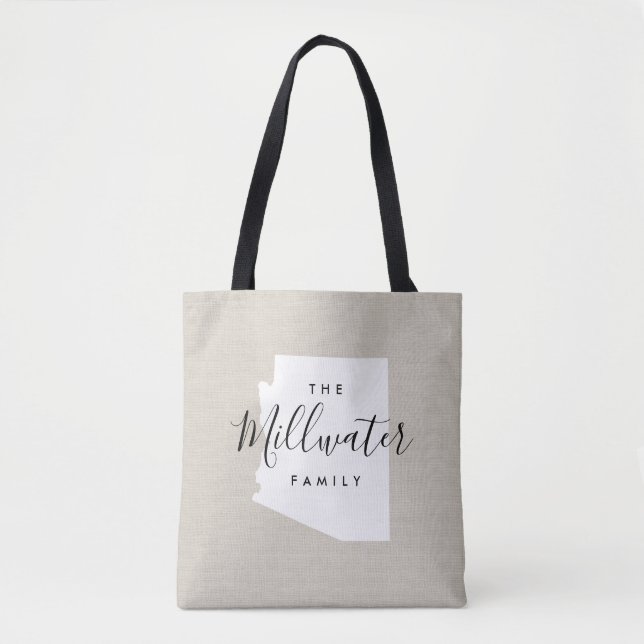 Monogram Staat Tote Bag der Familie Arizona Tasche (Vorderseite)
