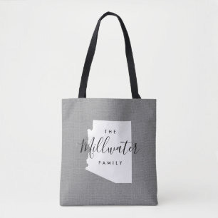 Monogram Staat Tote Bag der Familie Arizona Tasche