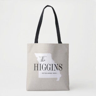 Monogram Staat Tote Bag der Familie Missouri Tasche