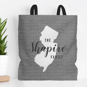 Monogram Staat Tote Bag der New Jersey-Familie Tasche